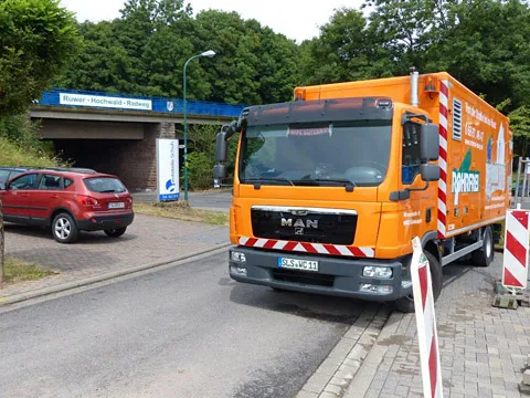LKW Saug und Spülfahrzeug der Firma Harig